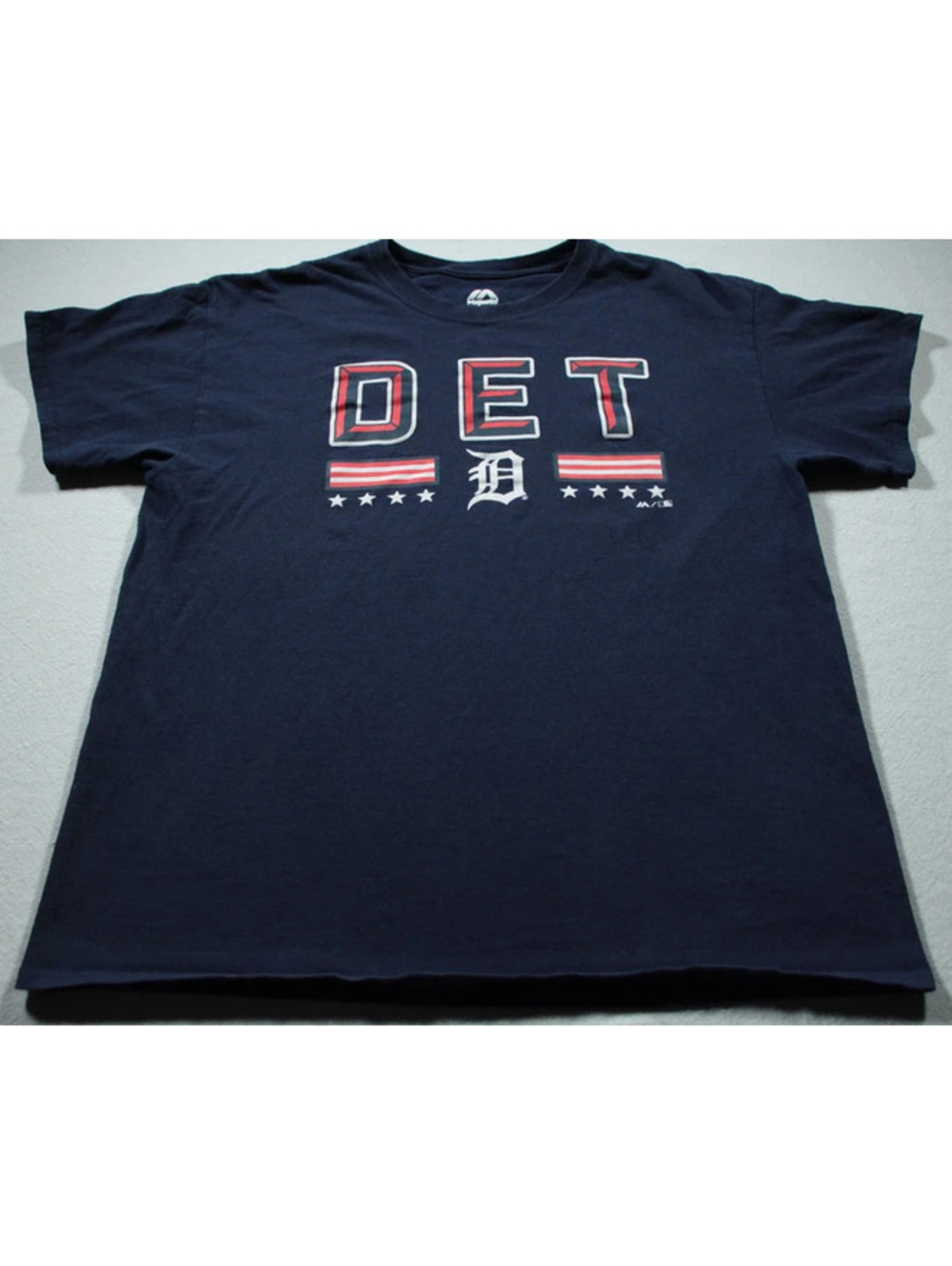 Detroit Tigers T-Shirt M  Majestic Blue MLB Baseball